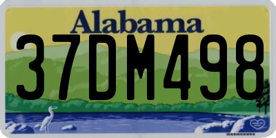 AL license plate 37DM498