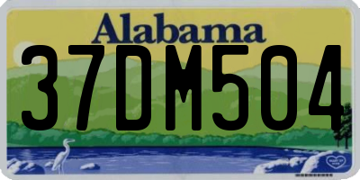 AL license plate 37DM504