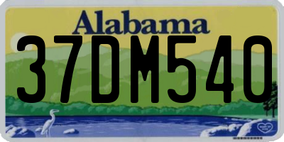 AL license plate 37DM540