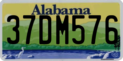 AL license plate 37DM576
