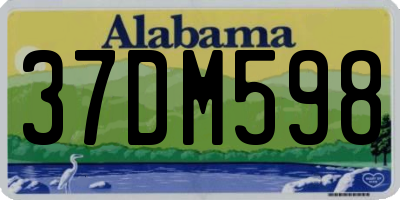 AL license plate 37DM598
