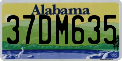 AL license plate 37DM635