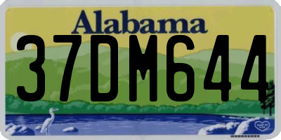 AL license plate 37DM644
