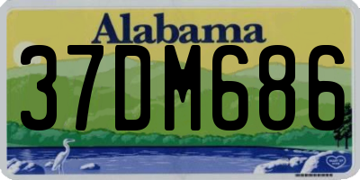 AL license plate 37DM686