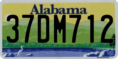 AL license plate 37DM712