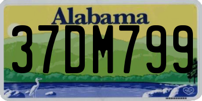 AL license plate 37DM799