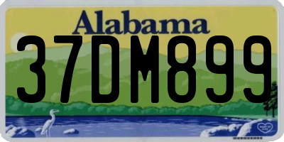AL license plate 37DM899