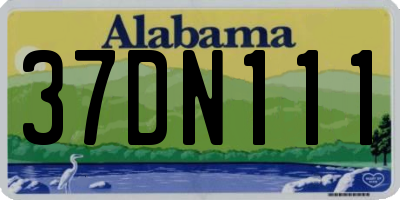 AL license plate 37DN111