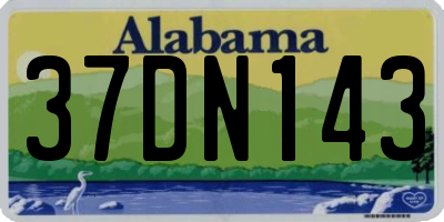 AL license plate 37DN143