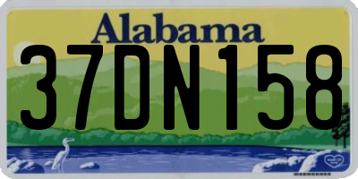AL license plate 37DN158