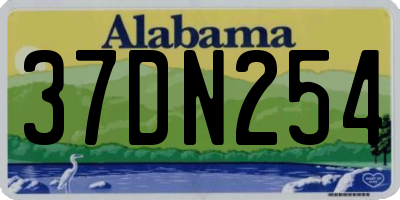 AL license plate 37DN254