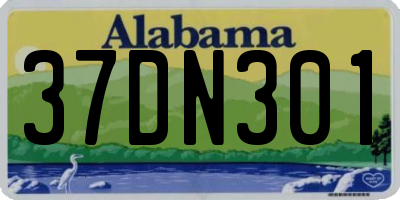 AL license plate 37DN301