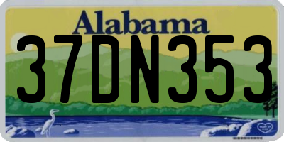 AL license plate 37DN353