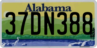 AL license plate 37DN388