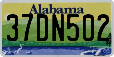 AL license plate 37DN502