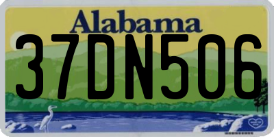 AL license plate 37DN506