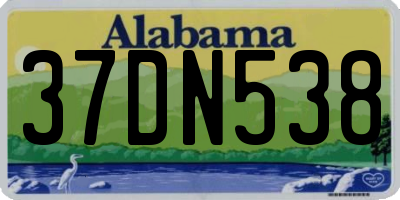 AL license plate 37DN538