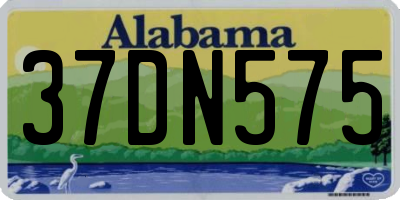 AL license plate 37DN575