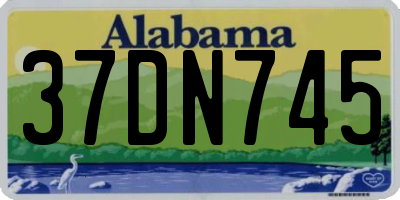 AL license plate 37DN745
