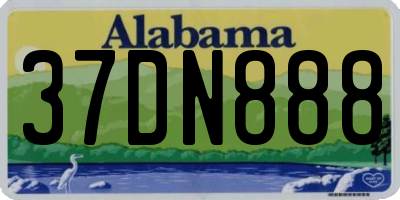 AL license plate 37DN888