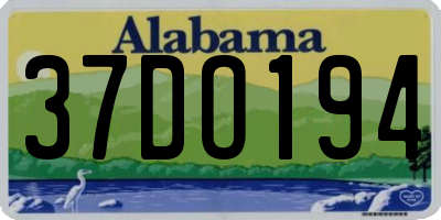 AL license plate 37DO194