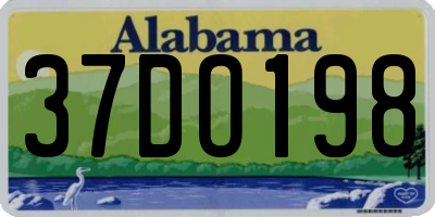AL license plate 37DO198