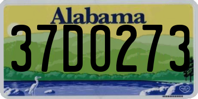 AL license plate 37DO273