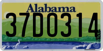 AL license plate 37DO314