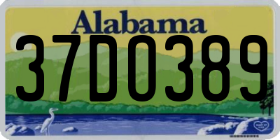 AL license plate 37DO389