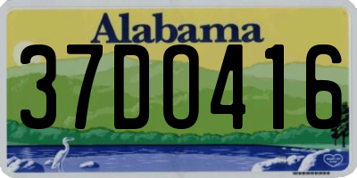 AL license plate 37DO416