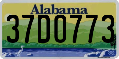 AL license plate 37DO773