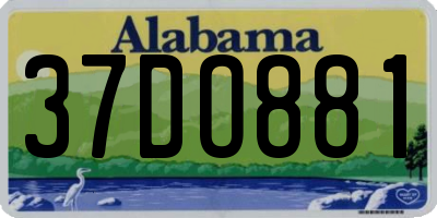 AL license plate 37DO881
