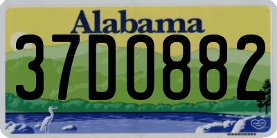 AL license plate 37DO882