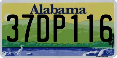 AL license plate 37DP116