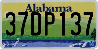 AL license plate 37DP137