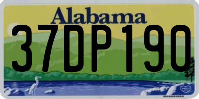 AL license plate 37DP190