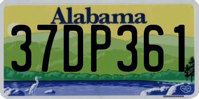 AL license plate 37DP361