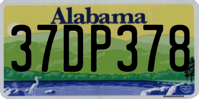 AL license plate 37DP378