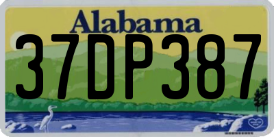 AL license plate 37DP387