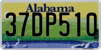 AL license plate 37DP510
