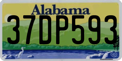AL license plate 37DP593