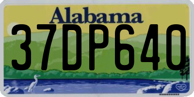 AL license plate 37DP640