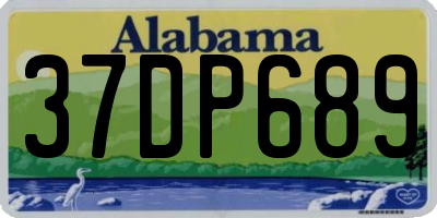 AL license plate 37DP689