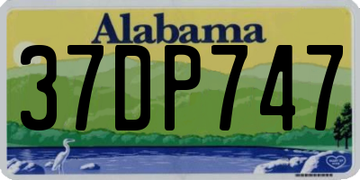 AL license plate 37DP747