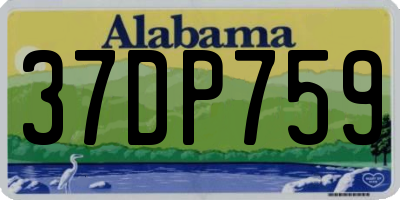 AL license plate 37DP759