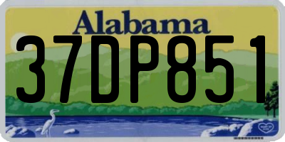 AL license plate 37DP851