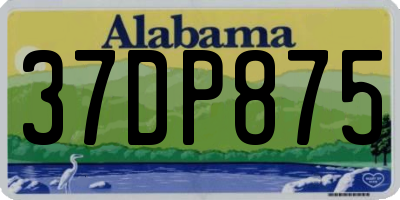 AL license plate 37DP875