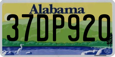 AL license plate 37DP920