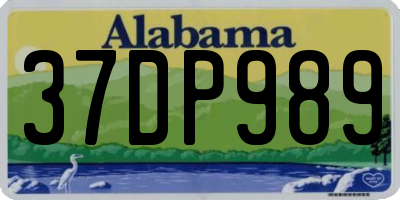 AL license plate 37DP989