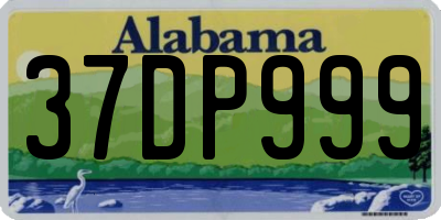 AL license plate 37DP999